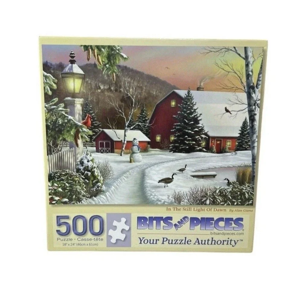 500 Piece Jigsaw Puzzle - In the Still Light of Dawn - New Open Box Sealed Bag